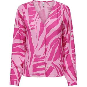 Only onlgin l/s v-neck top ptm blouse roze