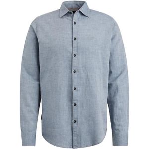 Pme long sleeve shirt ctn/linen overhemd blauw