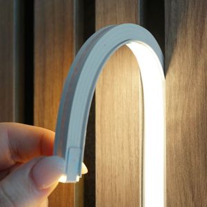 Led strip in flexibel wit inbouwprofiel | helder wit | 2 meter