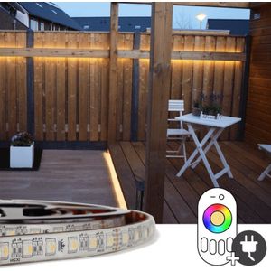 18 meter RGBW led strip voor buiten complete set