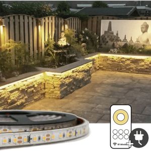 11 meter warm witte led strip voor buiten complete set