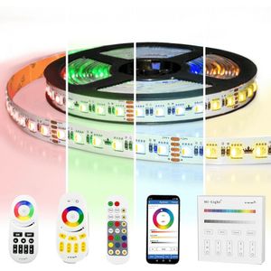 5 meter RGBW led strip complete set - pro 96 leds per meter - multicolor met warm wit