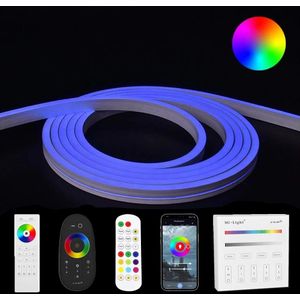 6 meter RGB neon led flex maxi recht - complete set neon verlichting