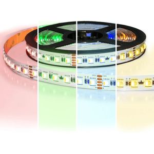 5 meter RGBW led strip pro met 96 leds per meter - multicolor met warm wit - losse strip