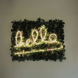 Muurdecoratie led strip set neon warm wit