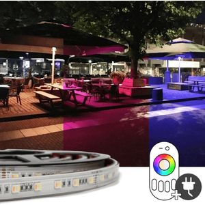 3 meter RGBWW led strip voor buiten complete set