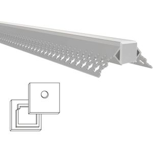 Led tegel profiel / led stuc profiel buitenhoek 3 meter - smalle variant