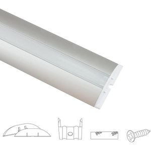 Led profiel 1 meter voor vloer opbouw 10 mm - bolle afwerking