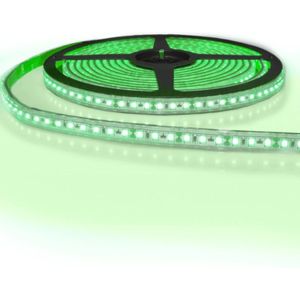 5 meter gekleurde led strip ip65/67 12v of 24v - groene kleur - 120 leds p/m