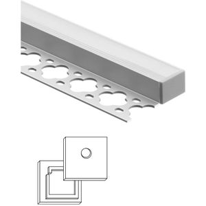 Led tegel profiel / led stuc profiel - stucstop - 2 meter - smalle variant