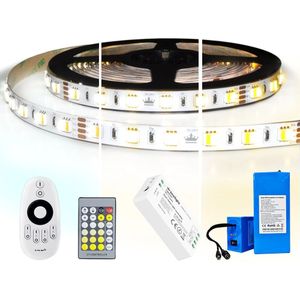 Led strip op batterij dual white premium complete set 4 meter