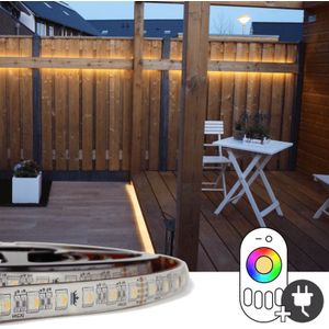 15 meter RGBW led strip voor buiten complete set