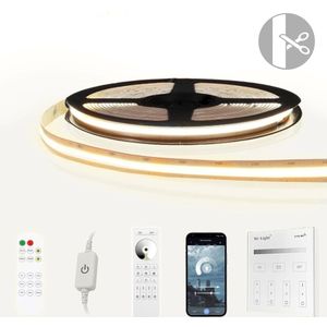 14 meter helder wit led strip cob met 600 leds per meter - complete set