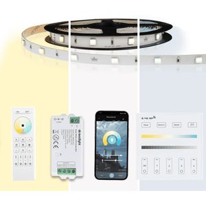 18 meter dual white led strip complete set - basic 1080 leds