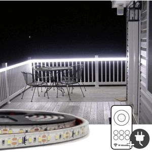 18 meter koud wit led strip voor buiten complete set