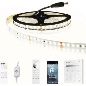 1 meter led strip helder wit - complete set - basic 128 leds p/m