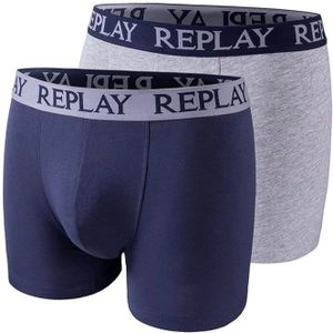 Replay - 2-pack Boxershort - Blauw/Grijs