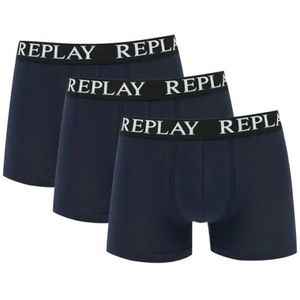 Replay - 3-pack Boxershort - Blauw - Maat XL