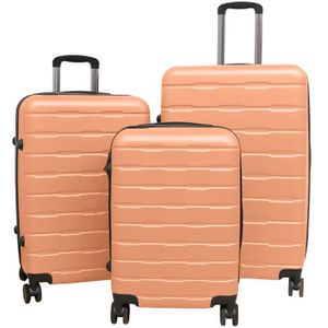 TVR-Travel® - Kofferset Bruno - Koffers - 3 stuks - S/M/L - Rosé goud