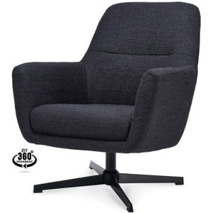 Haluta Relax Fauteuil Saar - Draaibaar - Onyx