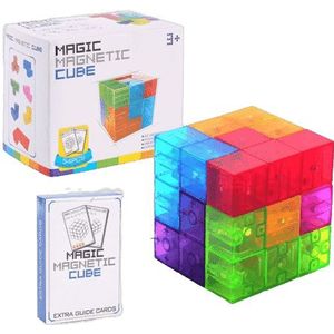 Magnetische kubus puzzel + speelkaarten