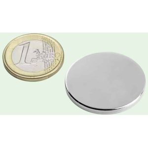 Neodymium Schijfmagneet 30 mm x 3 mm (trekkracht 6,7 kg.)