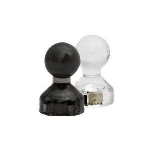 Push Pin magneten zwart / transparant
