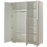 Kleiderschrank London 146cm mit 3 Türen - weiß