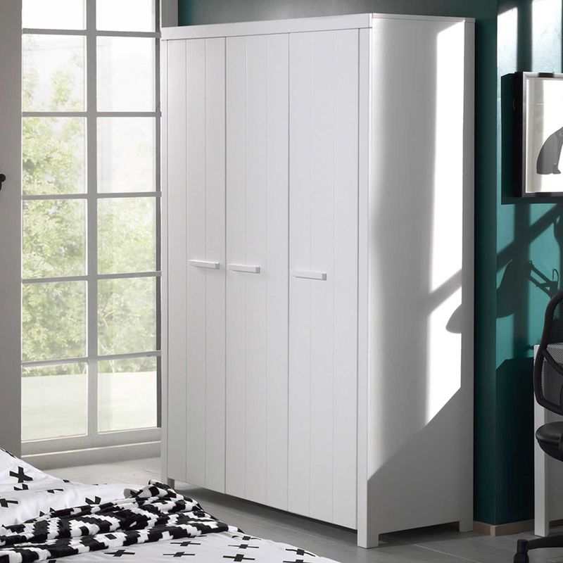 Kleiderschrank Erik 3-türig - weiß