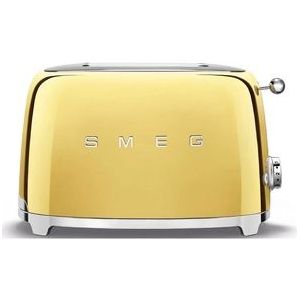 Smeg Broodrooster met 2 sleuven compact - jaren 50 Retro Stijl - Broodrooster - Goud