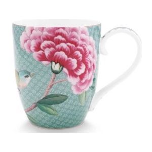 Mok Pip Studio Blushing Birds Blue 450 ml (Set van 6)