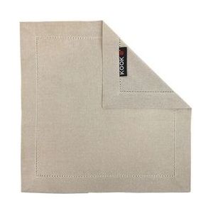 Servet KOOK Gemeleerd Beige (set van 4)-40 x 40 cm