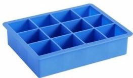 HAY - Square IJsblokjesmaker - Blauw - 100% BPA-vrije Siliconen - 12 IJsblokjes