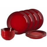 Le Creuset - Serviesset 12-delig - Kersenrood - Voor 4 Persoons