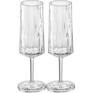 Champagneglas, 0.1 L, Set van 2, Organic, Transparant - Koziols-sClub No. 14