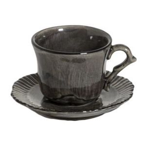 The Table attic - espresso kop en schotel - Ø 5,5 - 65 ml - handgemaakt - zwart