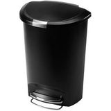 Prullenbak simplehuman Semi Round Kunststof Zwart 50L