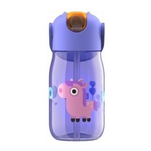 Drinkfles ZOKU Kids Flip met Rietje Purple 415 ml