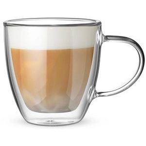 Bialetti Capri dubbelwandig koffie/theeglas - 160ml - 2 stuks