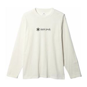 Longsleeve Snow Peak Men Soft Cotton Logo Long Sleeve T-Shirt White-S