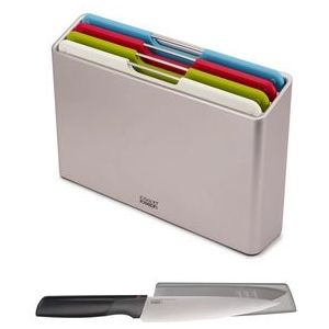 Snijplank Giftset Joseph Joseph Giftset Folio Met Chefsmes Silver Zilver (4-Delig)