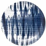 vtwonen - Tie-Dye - Dinerbord - Diepblauw - Set van 4