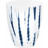 vtwonen - Mok - Tie-Dye Wit - Porselein - Set van 4