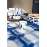 vtwonen - Mok - Tie-Dye Wit - Porselein - Set van 4