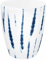 vtwonen - Mok - Tie-Dye Wit - Porselein - Set van 4