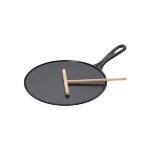 Pannenkoekenpan Le Creuset met Spatel en Beslagverdeler Mat Zwart 27 cm