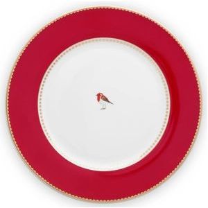 Pip Studio Love Birds Rood Porseleinen Bord 26,5 cm (Set van 6)