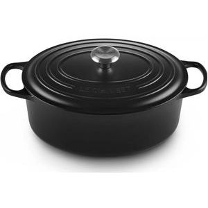 Le Creuset - Braadpan Signature - Ovaal - Mat Zwart - Gietijzer - 6,3 Liter
