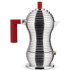 Alessi Pulcina Percolator 3-Kops Rood