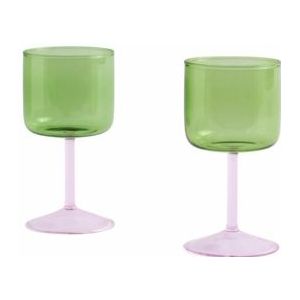 Wijnglas HAY Tint Green And Pink 250 ml (Set van 2)